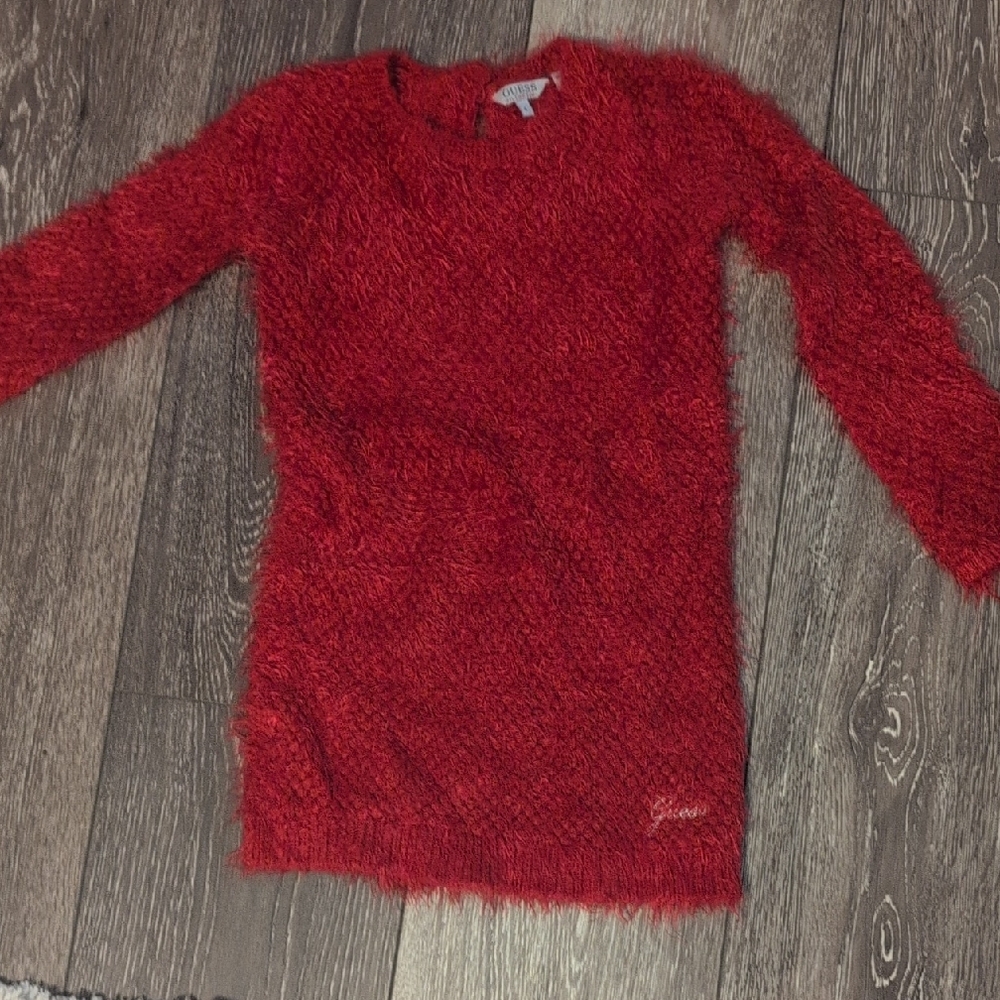Guess Red Fuzzy Kids Dress